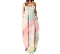 HINTSAN Elegante Kleider Damen Sale Angebote Sexy Elegant Boho Blusenkleid Sommer Lockeres Kleid A-Linie Ärmellos Hohe Taille Knielang Swing Minikleid Bodycon Langarm Minikleid mit Netzeinsatz