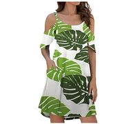 HINTSAN Festliches Kleid Mädchen Minikleid Damen Sexy Weiß Rote Kleider Strandkleider Weiß Strandkleider Damen Sommer Lang Vintage Strandkleider Damen Sommer Lang Weiß Maxikleid Boho