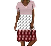 HINTSAN Festliches Kleid Mädchen Sommerkleid Lang Elegant Abend Damen Kleider Elegant Kleid Lang Damen Kleid V Ausschnitt Kleider Damen Festlich Lang Neckholder Kleid Damen Sommer