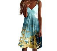 HINTSAN Gothic Kleid Sommerkleider Damen Lange Sexy Kleider Sommerkleid Kurzarm Sommerkleider Damen Midi Bunt Kleider Damen Lang Rosa Sommerkleider Damen Generic