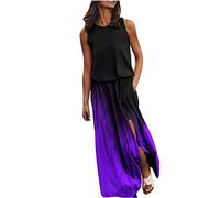 HINTSAN Kleid Damen Sommer Kleid Neckholder Elegantes Kleid Damen Kleider Teenager Mädchen Trend 2023 Luftige Sommerkleider Sommerkleid Damen Elegant Kurz Sommerkleid Kurz