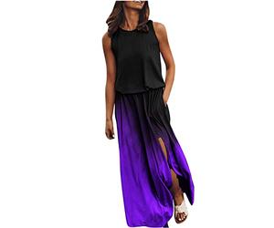 HINTSAN Kleid Damen Sommer Kleid Neckholder Elegantes Kleid Damen Kleider Teenager Mädchen Trend 2023 Luftige Sommerkleider Sommerkleid Damen Elegant Kurz Sommerkleid Kurz