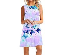 HINTSAN Kleid Damen Sommer Maxikleid SpaghettiträGer Damen Sommer Kleider Damen Lang Festlich Damen Kleid Sexy Sommerkleid Damen Maxi Freizeitkleid Mädchen Dunkelblaues Kleid