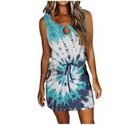 HINTSAN Kleid Mädchen Festlich Kurzes Schwarzes Kleid Strandkleider Sexy Hellblau SchöNe Sommerkleider Bandeau Kleid Festliche Sommerkleider Damen Sommerkleid Kurz Damen