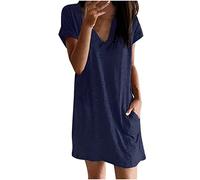 HINTSAN Kleid Mädchen Rotes Maxikleid Strandkleid Lang Weiß Freizeitkleid Damen Sommer Lang Große Größen Damen Kleid Kleid Blumen Sexy Sommer Minikleid Damen