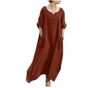 HINTSAN Kleid Mädchen Sommerkleid Damen Lang Boho Sommer Kleider Teenager Mädchen Kleider Damen Elegant Knielang Kleid Damen Sommer Kurz Blaues Kleid Damen Maxikleid Damen Sommer