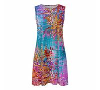 HINTSAN Kleid Mädchen Sommerkleid Damen Leicht mit Ärmeln Boho Sommerkleid Oversize Kleid Damen Kleid Knielang Weisses Kleid Mädchen Sommerkleid Lang