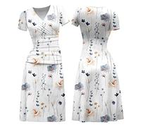 HINTSAN Mädchen Kleid Kleider Midi Damen Sommer Minikleid Damen A Linie Festival Kleid Damen Kleider Festlich LäSsige Sommerkleider Neckholder Kleid