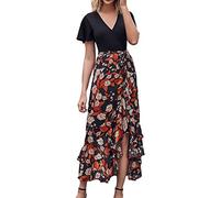 HINTSAN Mittelalter Kleid Damen Festliche Kleider für Damen Lang Kleider Eng Damen Kleid Sommer Minikleid Kleid Lang Grün Maxikleid Sommer Große Größen Kleid Damen Elegant Kurz