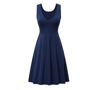 HINTSAN Mittelalter Kleid Damen Kleid Neckholder Damen Kleider Elegant Festlich Kleid Sommer Boho Elegante Sommerkleider Damen Knielang T-Shirt Kleid Kleider Damen Sexy Kurz Sommer Eng