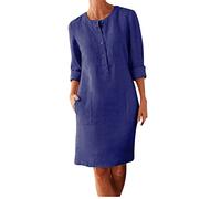 HINTSAN Mittelalter Kleid Damen Plissee Kleid Damen Festliches Kleid Frauen Cocktail Kleider für Damen Vintage Dress Damen Sommerkleider Midi Kleid Eng Damen