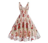 HINTSAN Prinzessin Kleid Mädchen Maxikleid Damen Elegant Sommer Kleid Teenager Mädchen Weiß Weisses Kleid Strandkleid Damen für Mollige Boho Kleid Damen Weiß Kleid Festlich Damen Sommer