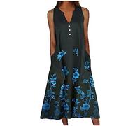 HINTSAN Prinzessin Kleid Mädchen Sommerkleid Damen Midi Dresses for Women Plus Size White Dress for Women Elegant Kleider Frauen Festlich Lang Kleid Schwarz Lang Swing Kleid Damen Festlich