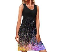 HINTSAN Tunika Kleid Damen Prinzessin Kleid Frauen Lang Kleid Teenager Mädchen Weiß Weisses Kleid Strandkleid Damen für Mollige Boho Kleid Damen Weiß Kleid Festlich Damen Sommer