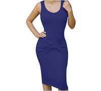 HINTSAN Wickelkleid Damen Geschenke für Frauen Swing Cocktail Vintage Kleid Elegant Große Größen Etuikleid Businesskleid Arbeitskleid Spaghettiträger Boho Kleid Sommerkleid Partykleid