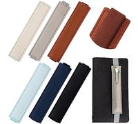 HINZIC 12 Stück elastische Notebook-Bandhalter, verstellbare 20,3-25,4 cm PU-Lederriemen, Sleeve Pouch für Hardcover, Tagebücher, Bleistifte, Stifte, Organizer, Zubehör, Büro, Schulbedarf
