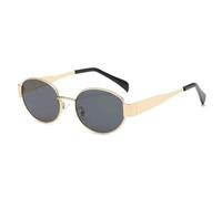 Hioip Retro Sonnenbrille Damen Herren, Polarisiert Oval Metallbrille UV400 Schutz, Sonnenbrillen Klassisch Vintage-Stil Ultraleicht Stabil Ideal für Outdoor, Freizeit, Mode & Geschenke