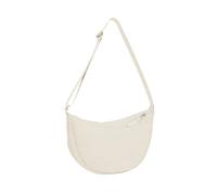 HIOQFR Halbmond Tasche Damen Schultertasche Hobo Casual Crossbody Bag Umhängetasche Stoff Got Bag Moon Bag Small Halfmoon Handtasche mit Reißverschluss Bauchtasche Verstellbarer Schultergurt-Beige