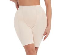 Hip Enhancer Gepolsterte Höschen Shapewear BBL Shorts Butt Pads Unterwäsche für Damen, Beige-Natur, S