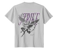 Hip Hop Angel Vintage Edgy Y2K Backprint Streetwear Engel T-Shirt, Kinder, Silber, 140
