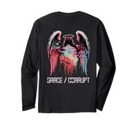 Hip Hop Engel Vintage Edgy Y2K Backprint Streetwear Angel Langarmshirt