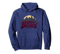 Hip Hop Geboren in der Bronx Urban NYC Skyline Art Pullover Hoodie, Unisex für Erwachsene, Marineblau, XL