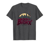 Hip Hop Geboren in der Bronx Urban NYC Skyline Art T-Shirt, Herren, Anthrazit Meliert, XL