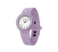 HIP HOP, Hero.Dot Bezel, Damenuhr, Sketch-Zifferblatt mit Leuchtindexen, umweltfreundliches Silikonarmband, Gehäuse 34 mm, wasserdicht, Lila, 34, Modern