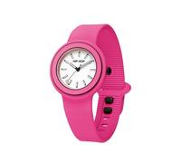 HIP HOP, Hero.Dot Bezel, Damenuhr, Sketch-Zifferblatt mit Leuchtindexen, umweltfreundliches Silikonarmband, Gehäuse 34 mm, wasserdicht, Rosa, 34, Modern