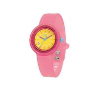 HIP HOP, Hero.DOT_Solar Uhr, exklusive Edition, Solar-Uhrwerk, umweltfreundliches Silikonarmband, .Dot Verschluss aus Stahl, Gehäuse 34 mm, wasserdicht, Rosa, 34, Modern