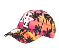 HIP HOP HONOUR NY Cap Orange und Rosa Tropical Palmen Sunset Baseball - Unisex, Orange, Einheitsgröße