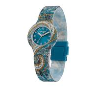 HIP HOP, Kollektion Paisley, Damenuhr mit Armband aus hypoallergenem Silikon und Paisley-Stoffen, Gehäuse 32 mm, wasserfest, Sunray-Verarbeitung, Armband