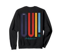 Hip Hop Urban Y2K Vintage Retro Edgy Backprint Streetwear Sweatshirt, Unisex für Erwachsene, Schwarz, XXL