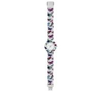 HIP HOP Watches - Damen Butterfly Armbanduhr HWU0675 - Animals Addicted Collection - Silikonarmband - 32mm Gehäuse - Wasserdicht - Quarzwerk