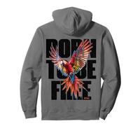 Hip Hop Y2K Vintage Urban Streetwear Backprint Ara Papagei Pullover Hoodie