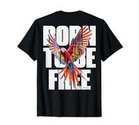 Hip Hop Y2K Vintage Urban Streetwear Backprint Ara Papagei T-Shirt