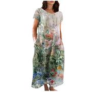 Hippie Kleidung Damen Cocktailkleid Damen Elegant Summer Dress Damen Bleistiftkleid Kleider Große Größe Langarm Einfarbig Stretch Slim Fit Langes Kleid,Green,M