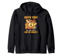 Hippie Vibes Friedenszeichen Free Spirit Groovy Flower Vibe Kapuzenjacke