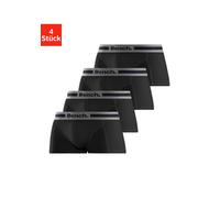 Hipster BENCH., Herren, Gr. S, 4 Stk., grau (schwarz, anthrazit, meliert), Jersey, Obermaterial: 95% Baumwolle, 5% Elasthan, unifarben, körpernah, Unterhosen Hipster-Panty, knapp sitzende Boxershorts