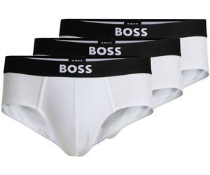 Hipster BOSS "3P BOSS ONE", Herren, Gr. XL (54), weiß (weiß 100), Jersey, Obermaterial: 95% Baumwolle, 5% Elasthan, unifarben, Unterhosen (61673502-XL) weiß 100