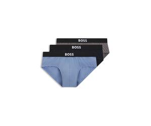 Hipster BOSS "3P BOSS ONE", Herren, Gr. XL, blau (open miscellaneous 987), Jersey, Obermaterial: 95% Baumwolle, 5% Elasthan, Unterhosen (38418743-XL) open miscellaneous 987