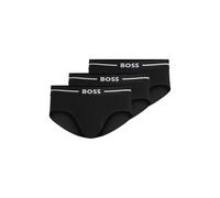 BOSS Herren Slips, 3er Pack - Hip Briefs 3P Bold, Cotton Stretch, Logo Schwarz 2XL