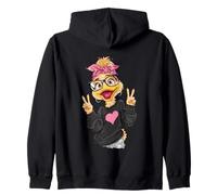 Hipster Cartoon Ente Niedliches Tier Lustiges Charakter-Design Kapuzenjacke