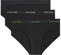 Hipster "CK HIP BRIEF 3PK", Herren, Gr. M (50), 3 Stk., schwarz, Jersey, Obermaterial: 95% Baumwolle, 5% Elasthan, CALVIN KLEIN UNDERWEAR, Unterhosen, mit farbigem Webbund (23208058-M) schwarz