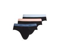 Hipster "CK HIP BRIEF 3PK", Herren, Gr. S (48), 3 Stk., blau (b, vint ind, mln frenzy, h blau wbs), Jersey, Obermaterial: 95% Baumwolle, 5% Elasthan, CALVIN KLEIN UNDERWEAR, Unterhosen Hipster, mit fa