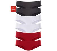 vivance active Hipster (6 Stück) 40/42 rot Damen Spar-Sets Panties Damenwäsche Unterhosen 40/42 rot, schwarz, weiß