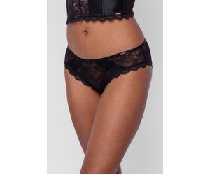 Hipster DORINA "Hasina", Damen, Gr. 4XL, schwarz, Spitze, Obermaterial: 80% Polyamid, 13% Elasthan, 7% sonstige Fasern, unifarben, eng, Unterhosen, leicht transparent, mit Spitze, eng, bequem, elastis