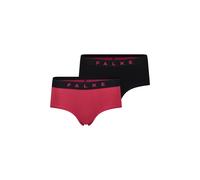 Hipster FALKE "Daily Comfort", Damen, Gr. M, berry, schwarz, Single Jersey, Obermaterial: 96% Baumwolle, 4% Elasthan, körpernah, Unterhosen, Logobund, Cotton-Mix, glatt, weich (95801702-M) berry, schw