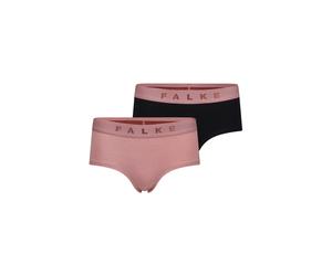 Hipster FALKE "Daily Comfort", Damen, Gr. S, rosa (powder pink, schwarz), Single Jersey, Obermaterial: 96% Baumwolle, 4% Elasthan, körpernah, Unterhosen, Logobund, Cotton-Mix, glatt, weich (88160652-S