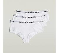 G-Star RAW Damen Hipster Slips D24081-D516 – 3er-Pack, Cotton-Stretch mit Logo, einfarbig Weiß M